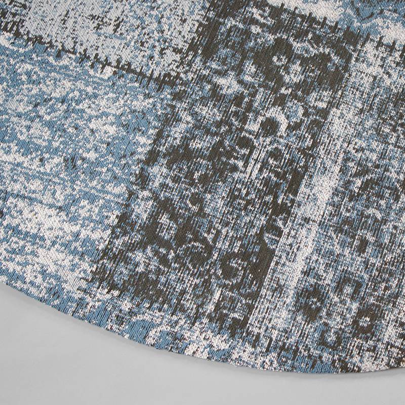 Round Patchwork Rug - Dreams Grey/Blue