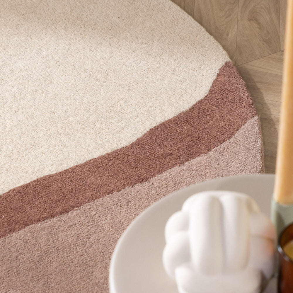 Round Wool Rug – Vienna Pink