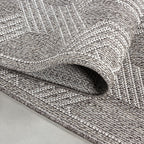 Jute Balcony Rug - Aruba Pattern Grey
