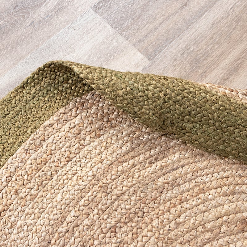 Jute Rug - Fair Round Natural/Green