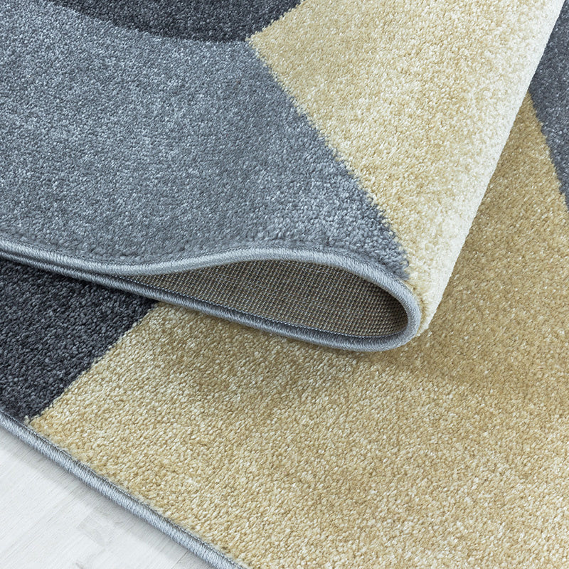 Modern floor rug - Optimism Design Yellow/Grey