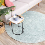 Round High Pile Rug - Lofty Light Blue