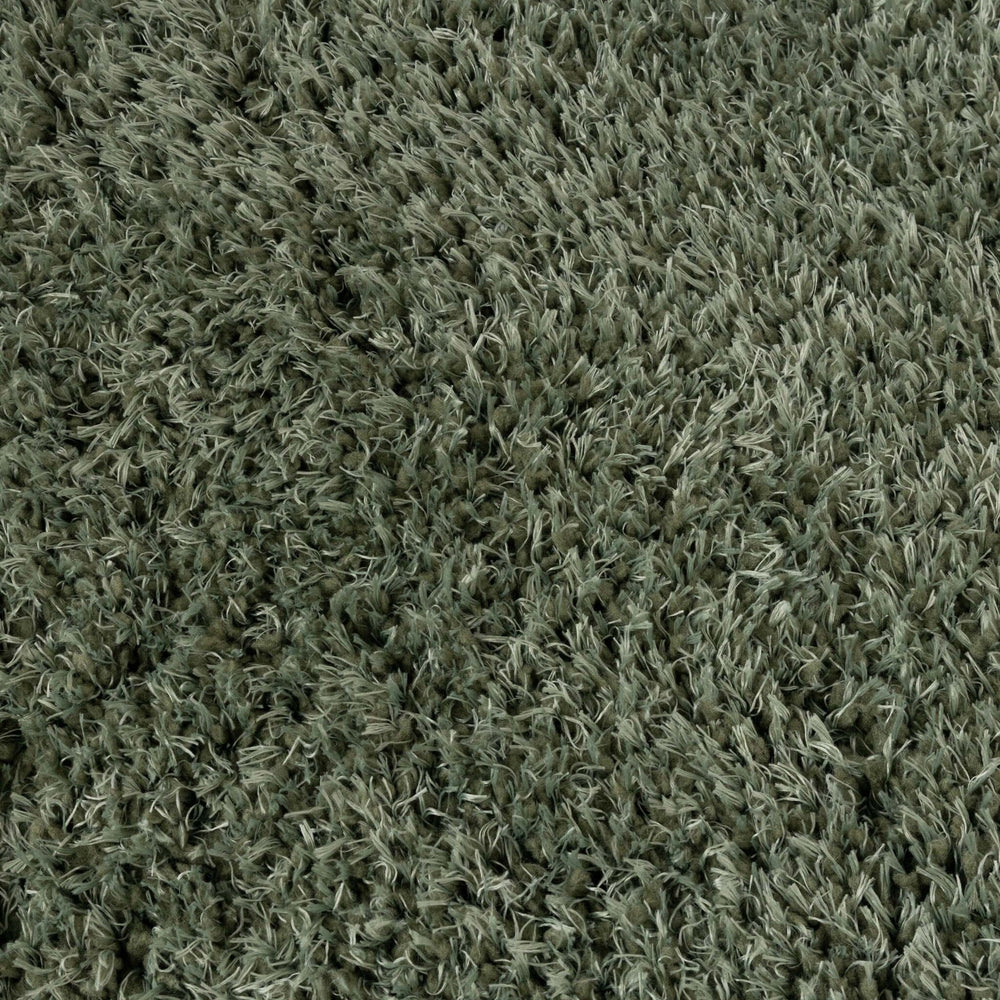 Round Shaggy Rug - Blaze Green