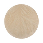 Round modern floor rug - Solacio Leaves Beige