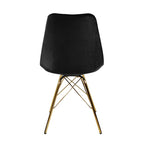 Chair Velvet Black - Gold Frame