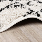 High-Pile Rug - Grand Groove Cream/Black