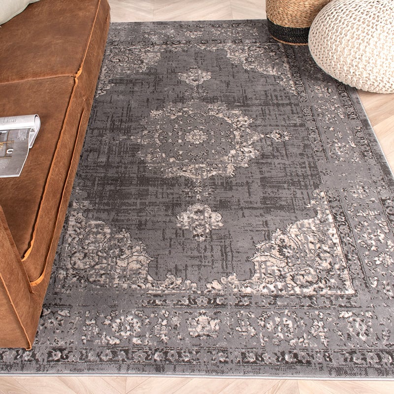 Vintage Rug - Deep Medallion Grey