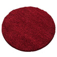 Round high-pile floor rug - Sade Red