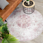Round Vintage Rug - Lago Pink