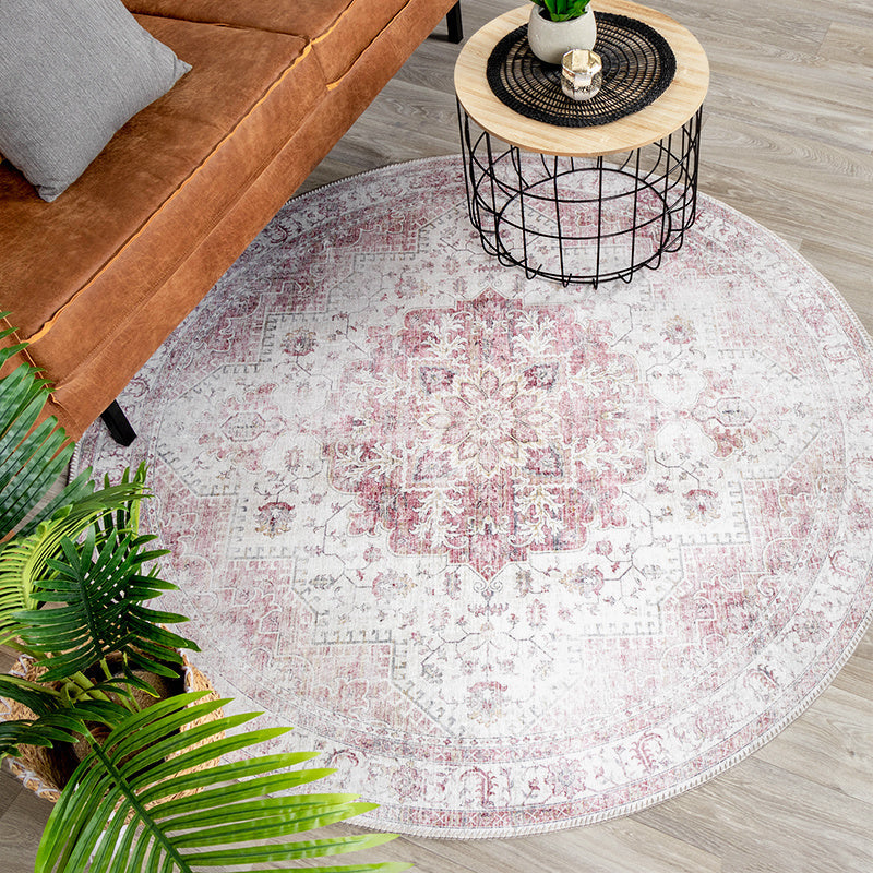 Round Vintage Rug - Lago Pink
