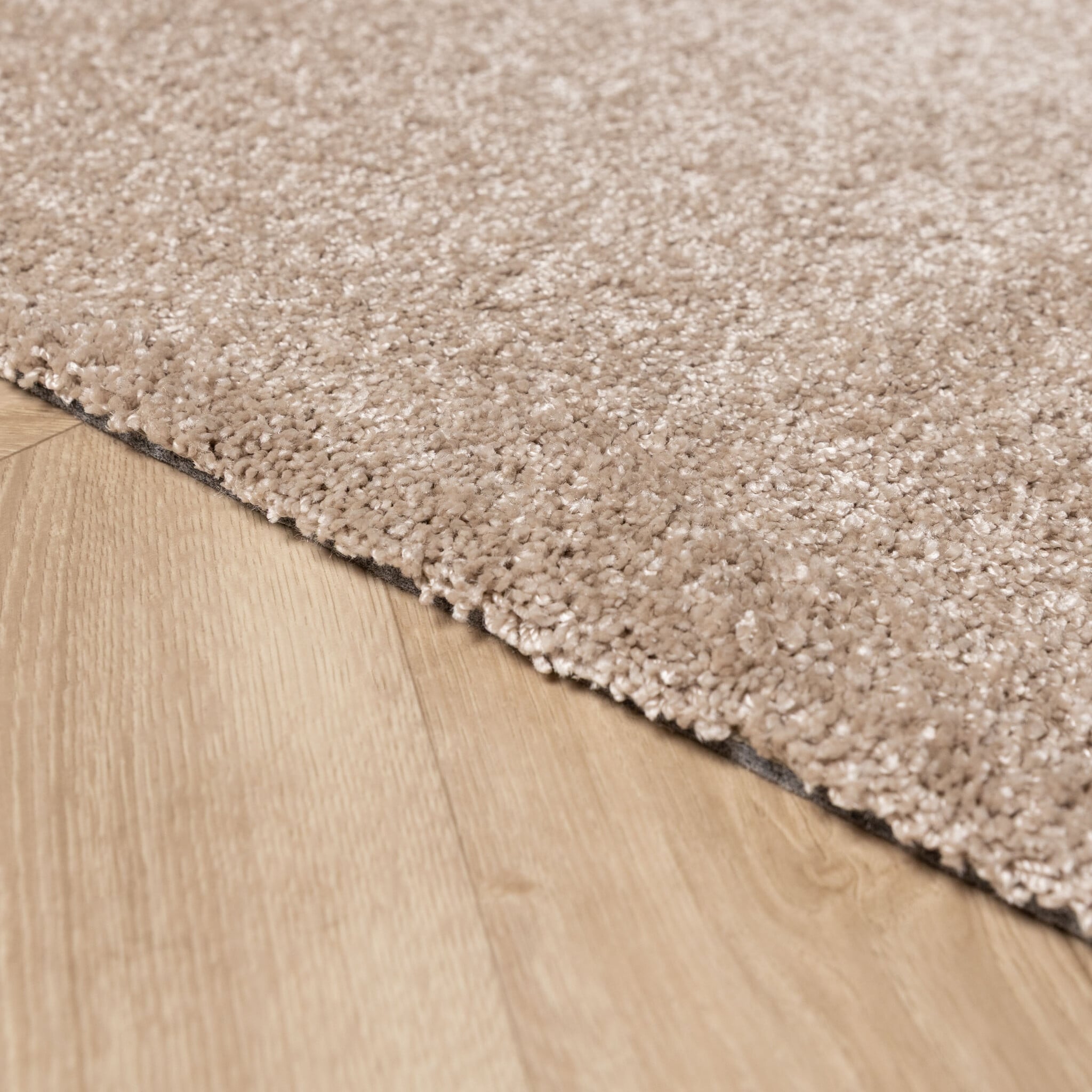 Round Washable Rug – Clean Beige