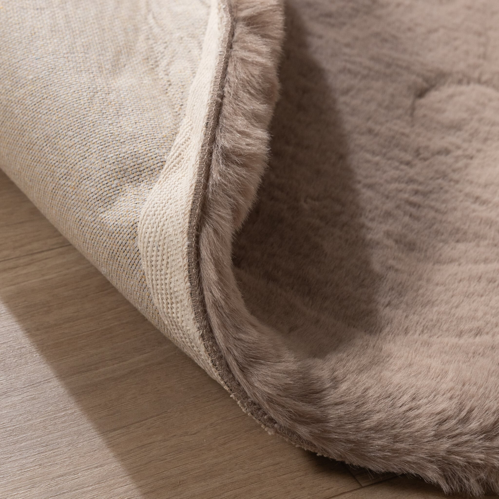 Round High Pile Rug - Comfy Supreme Taupe
