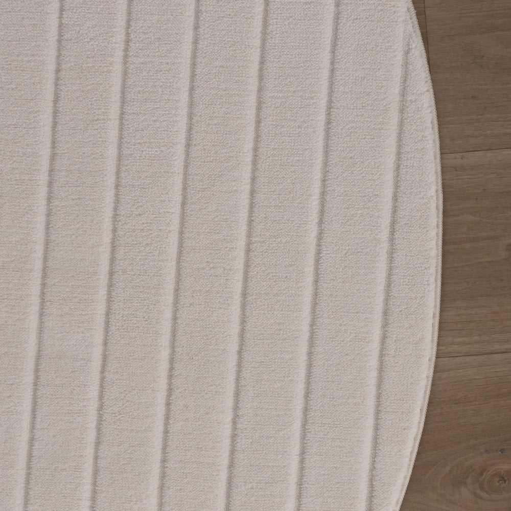Round Scandinavian Rug - Charm Arches White