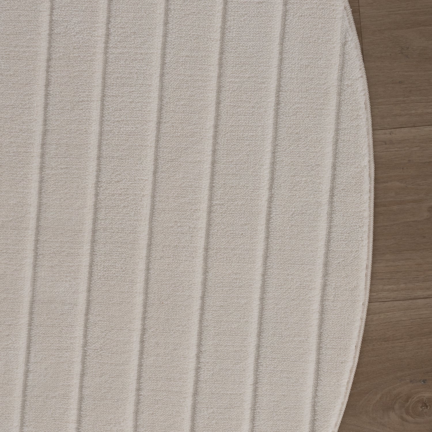 Round Scandinavian Rug - Charm Arches White