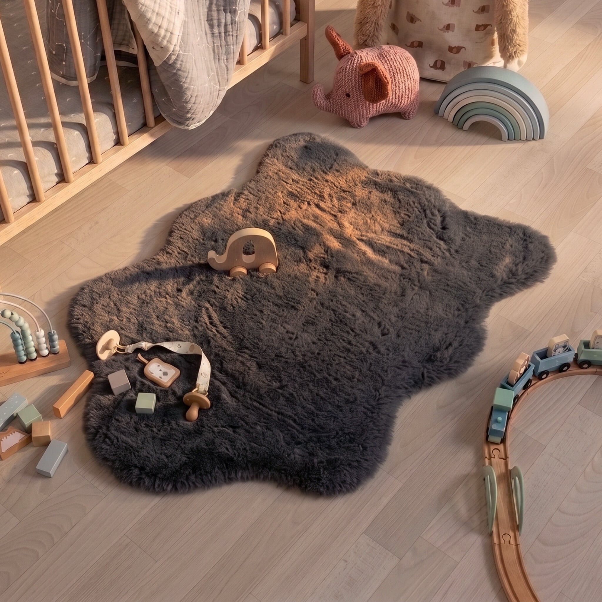 Kids Rug - Huggy Sheep Anthracite