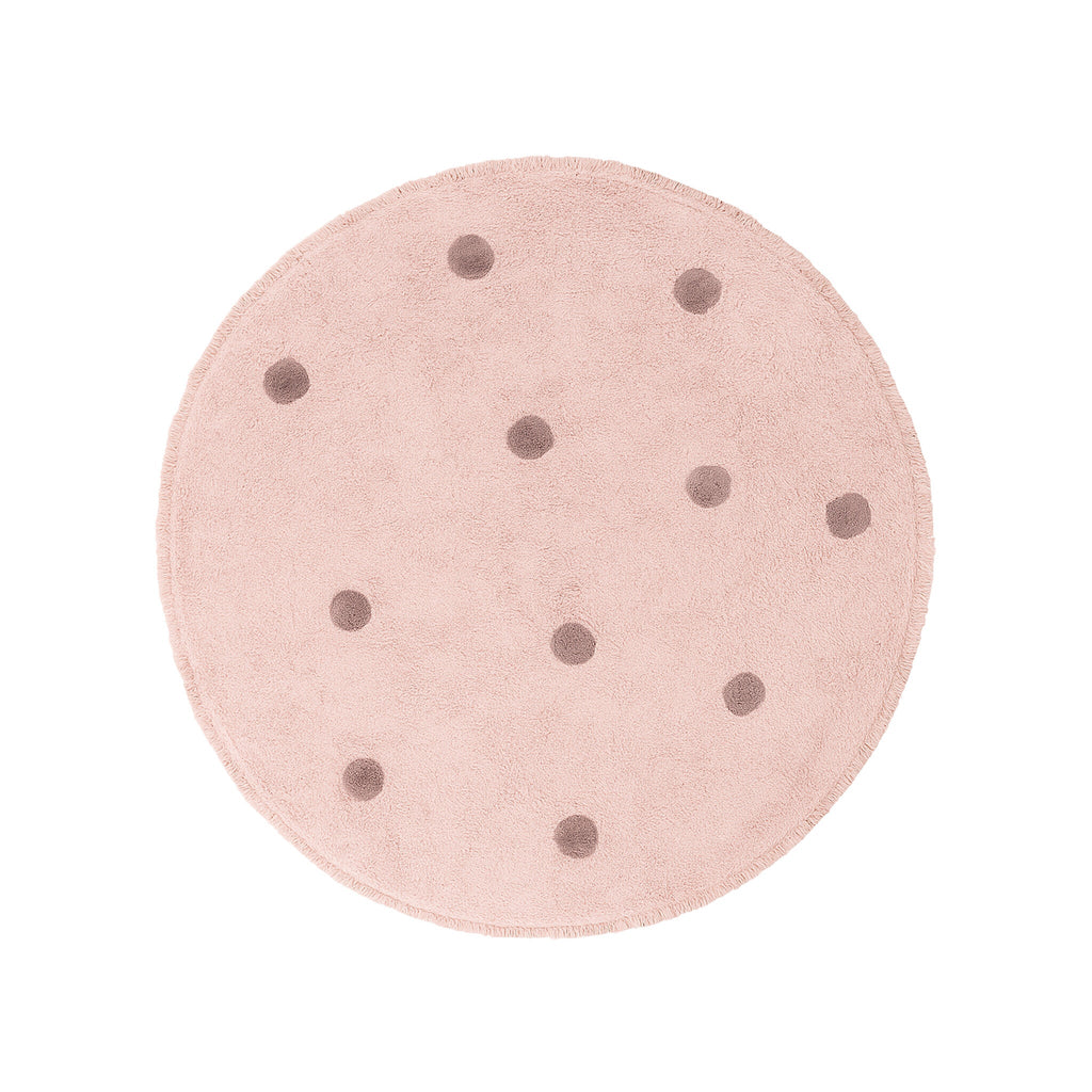 Round Kids Room Rug – Lou Dots Purple