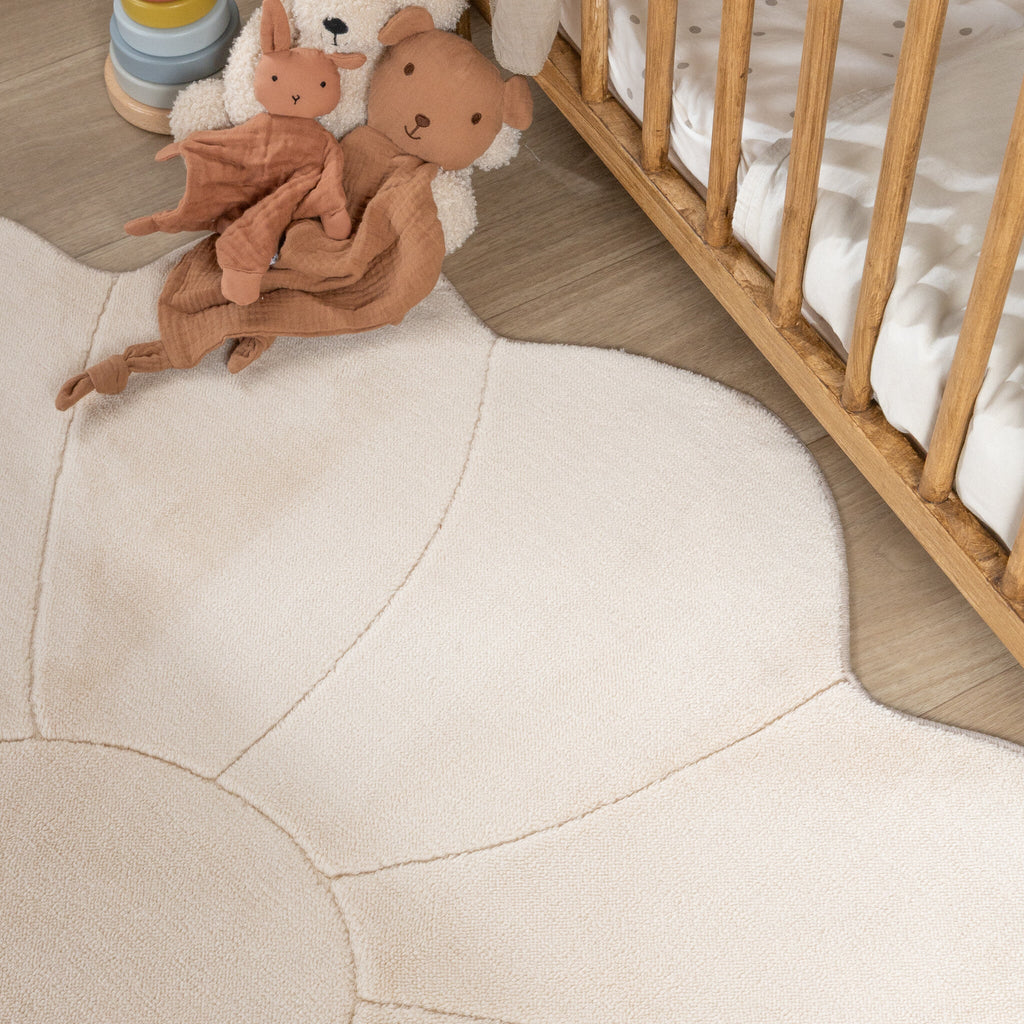 Washable children's rug - Coco Flower Beige