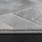Abstract Floor Rug - Axil Grey 6979