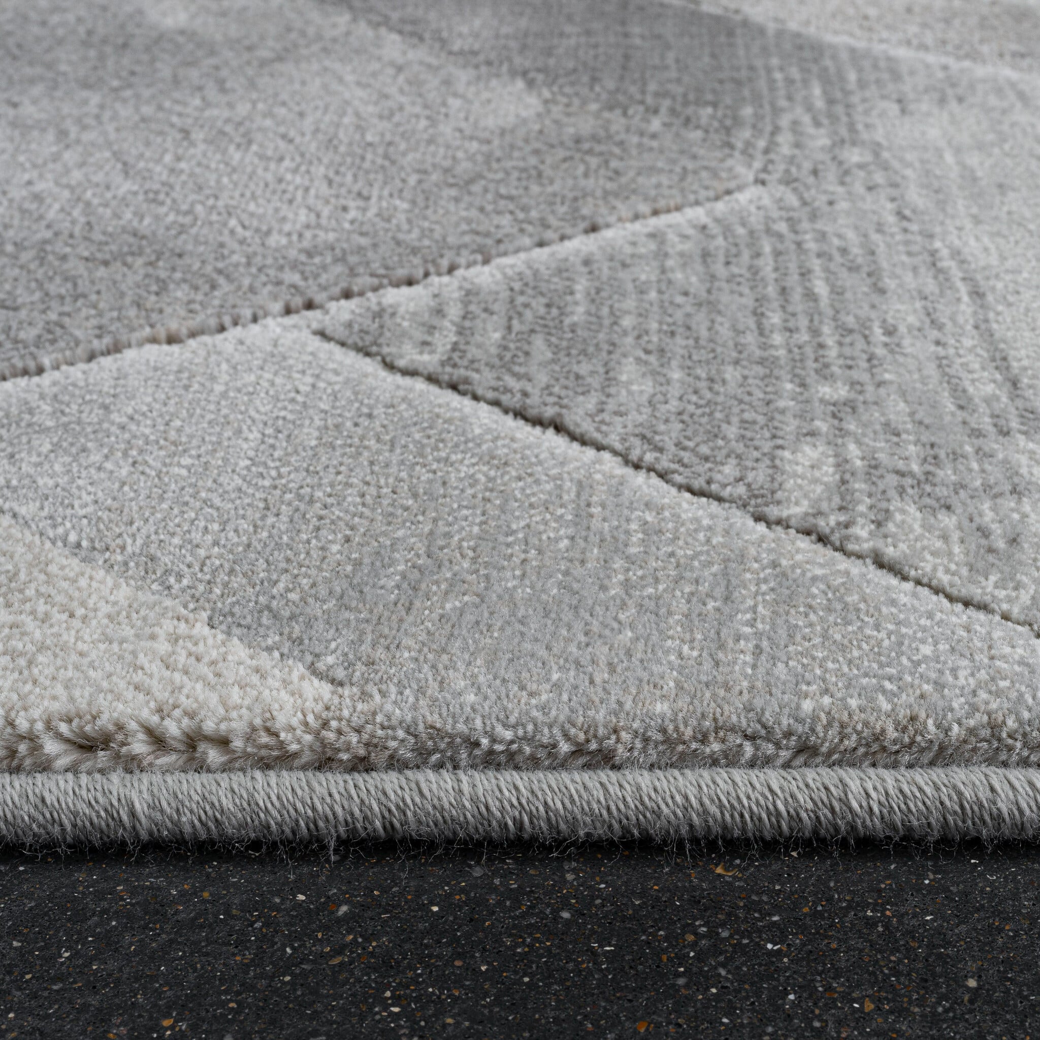 Abstract Floor Rug - Axil Grey 6979