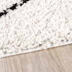 High Pile Rug - Grand Lines Cream/Black