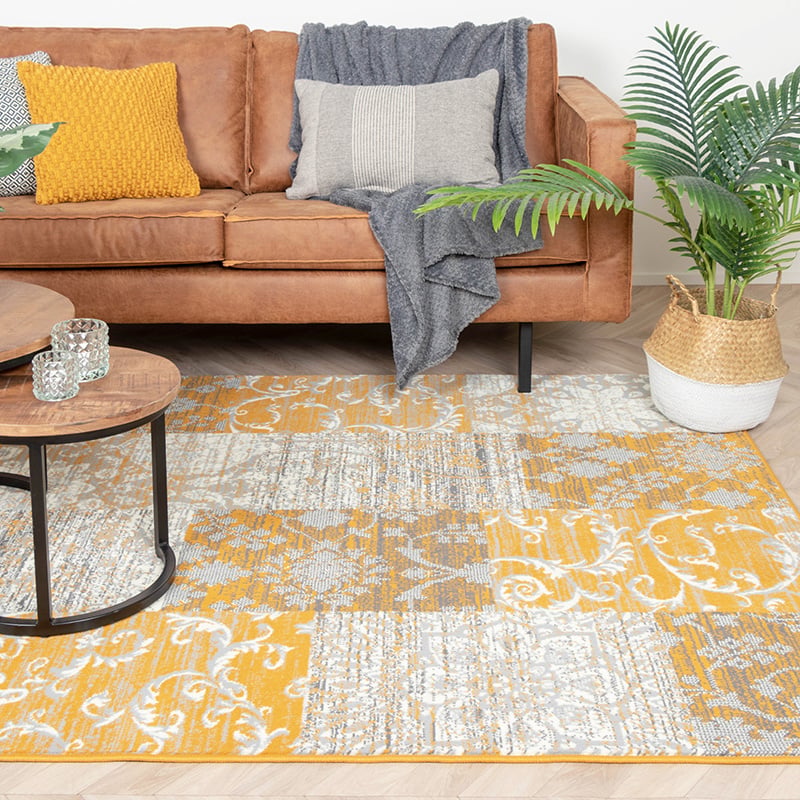Patchwork Rug - Famous Ochre Yellow