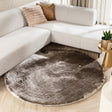 Round High Pile Rug - Glorious Silver/Grey