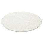 Round High-Pile Rug - Life Cream/White