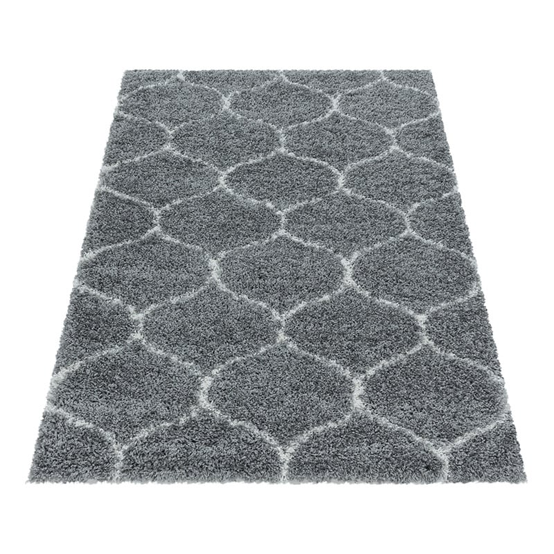 Berber Floor Rug - Agadir Circle Grey/Cream