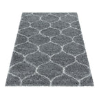Berber Floor Rug - Agadir Circle Grey/Cream