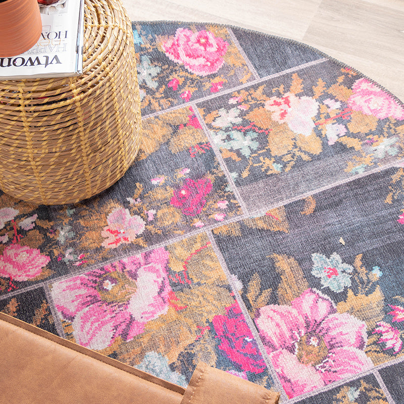 Round Rose Kilim Rug - Rosa Pink