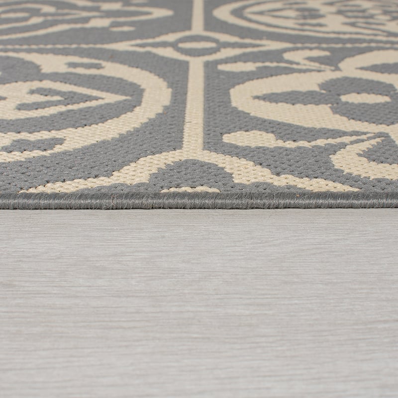 Retro outdoor rug - Floreno Ostia Grey