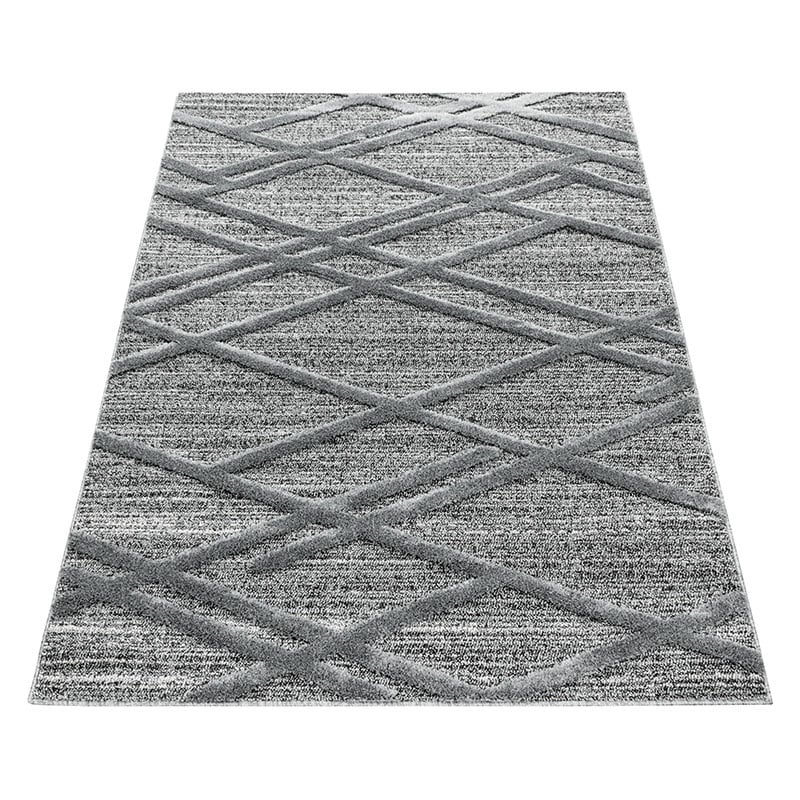 Scandinavian floor rug - Pitea Double Grey