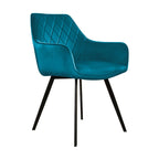 Velvet dining chair - Karl Blue