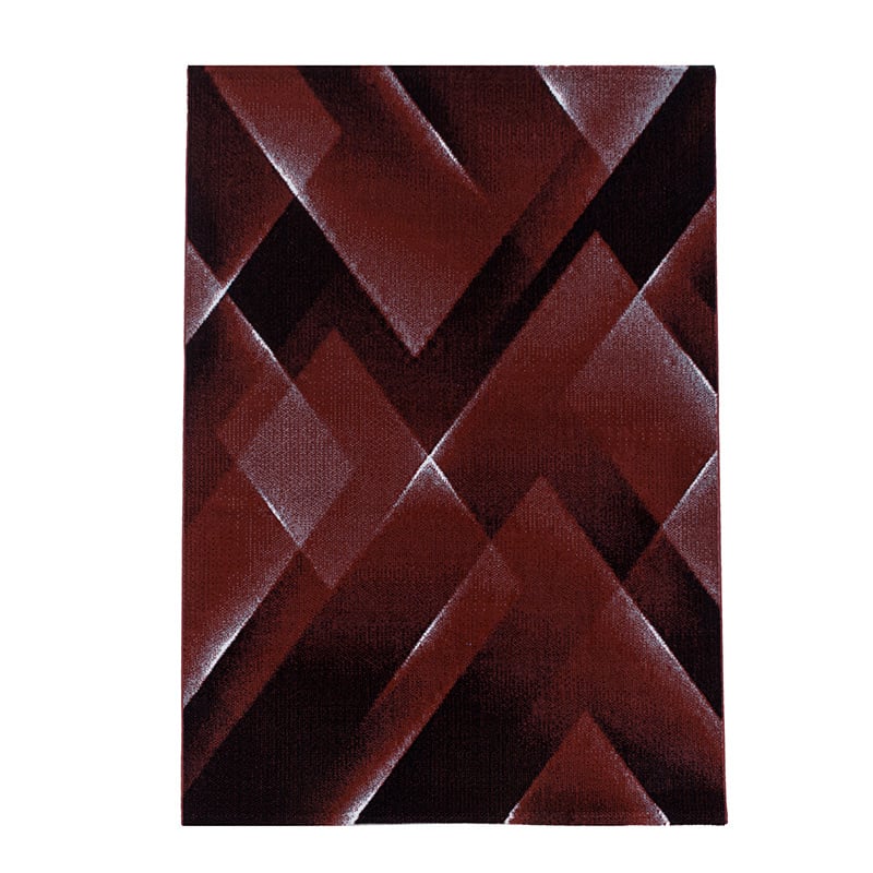 Modern Rug - Streaky Lines Red