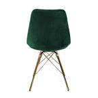 Chair Velvet Dark Green - Gold frame
