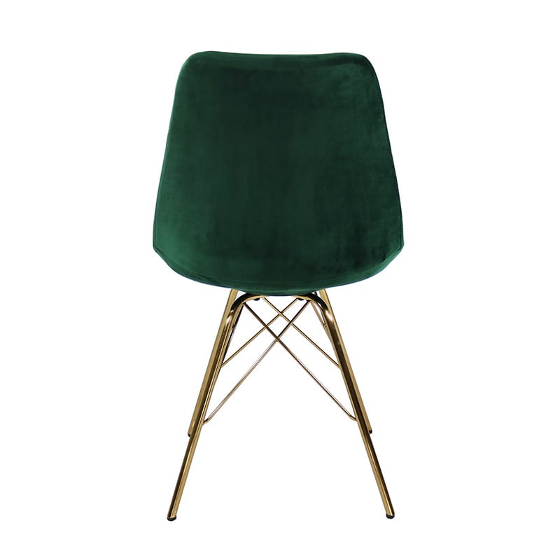 Chair Velvet Dark Green - Gold frame