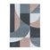 Retro floor rug - Stencil Forms Pink/Grey