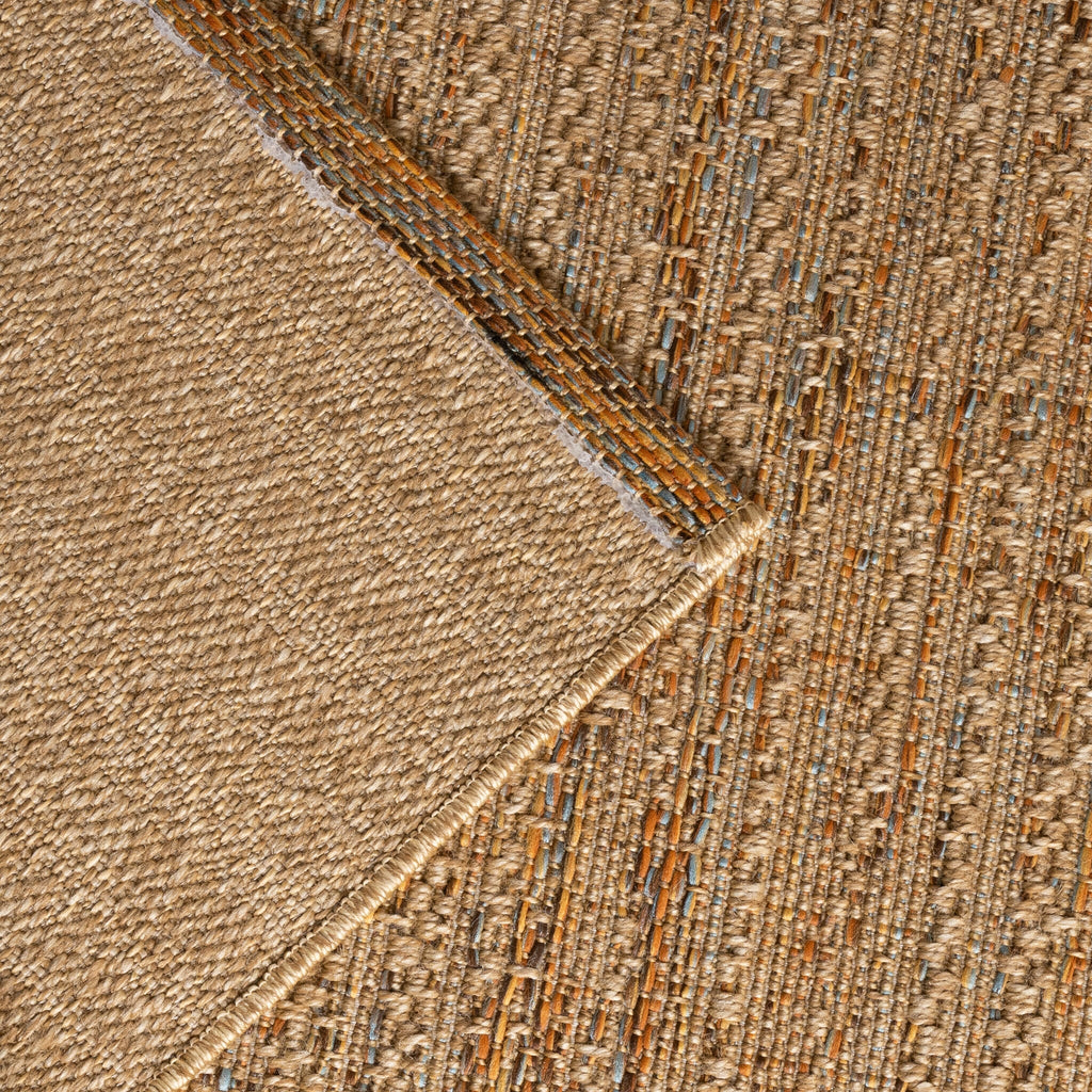 Jute Outdoor Rug - Daisy Lines Multicolour
