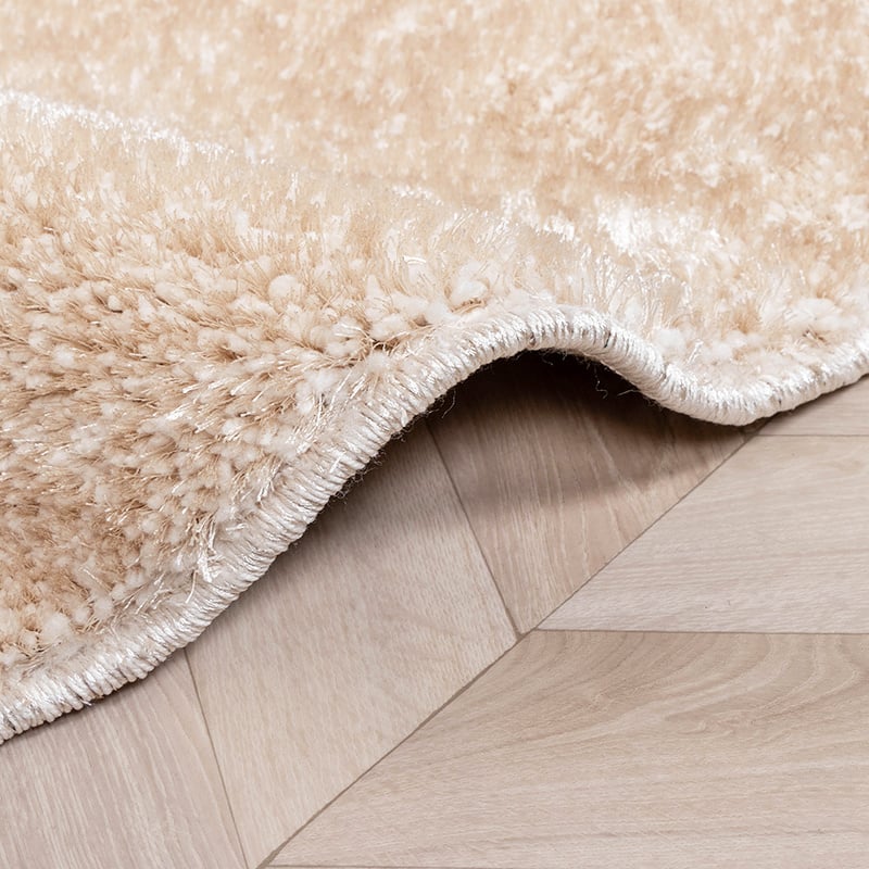 Round High Pile Rug - Glazy Cream