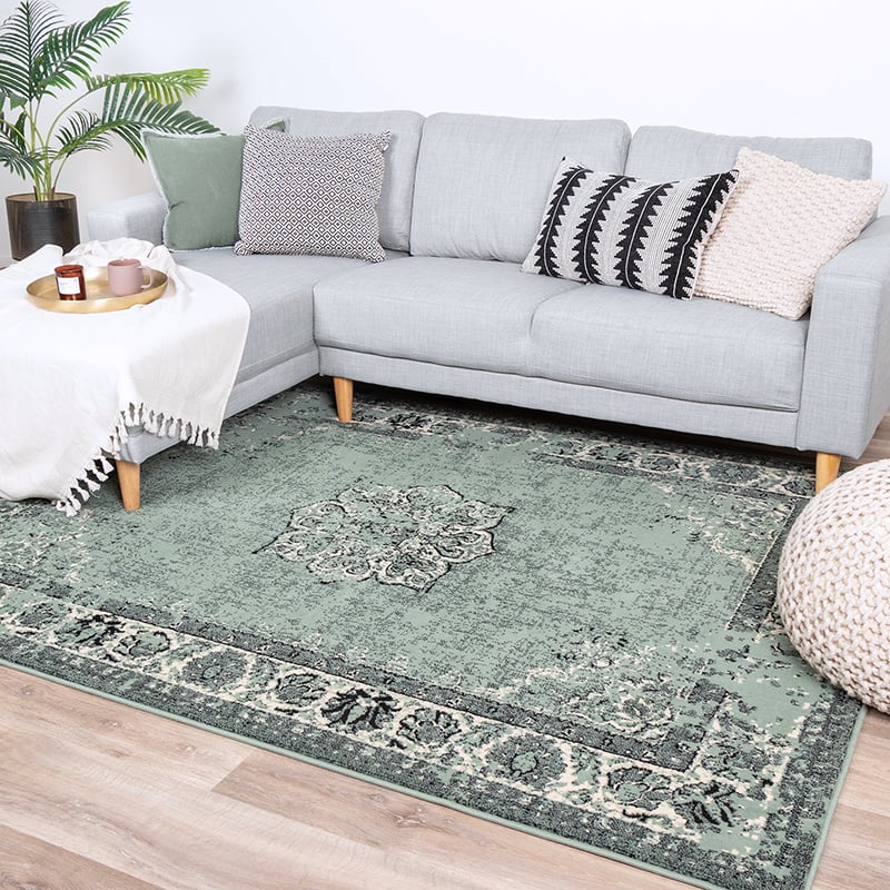 Vintage Rug - Wonder Green/Black