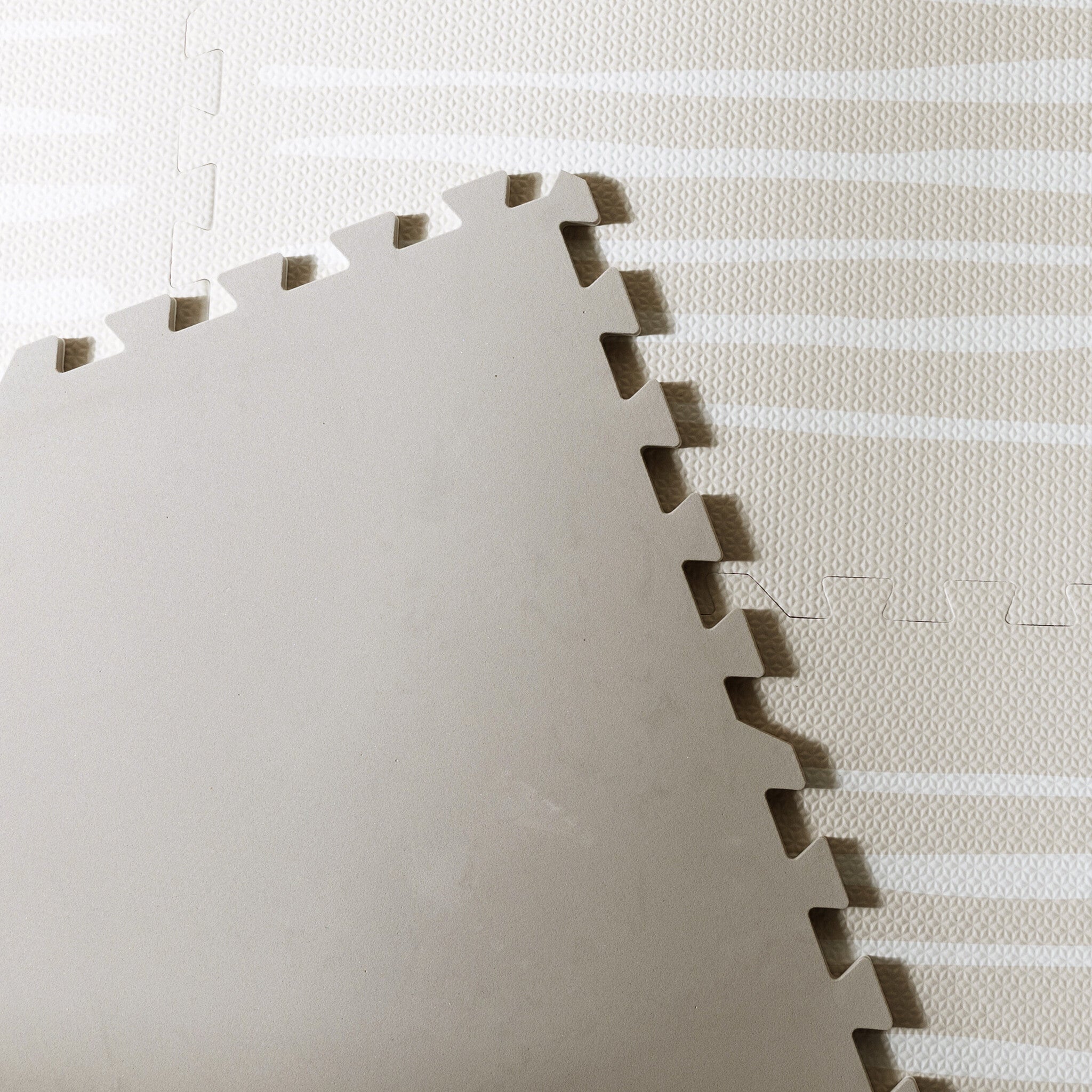 Foam puzzle mat - Alfie XL Stripes Grey/Beige