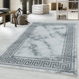 Modern Floor Rug - Marble Edge Grey/Silver