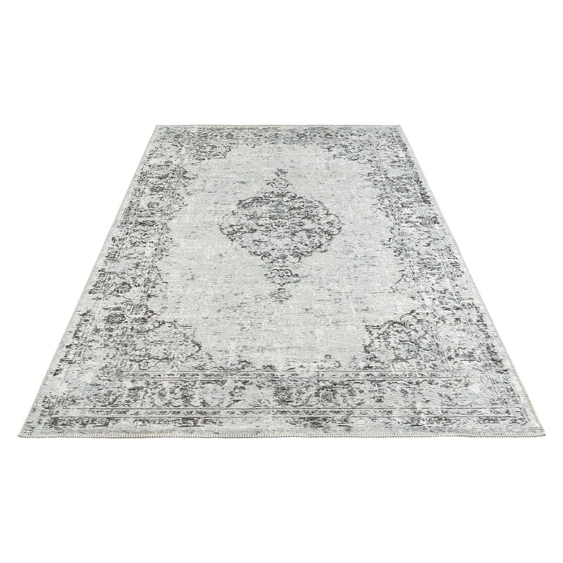 Vintage floor rug - Pleasure Blue/Black Vertou
