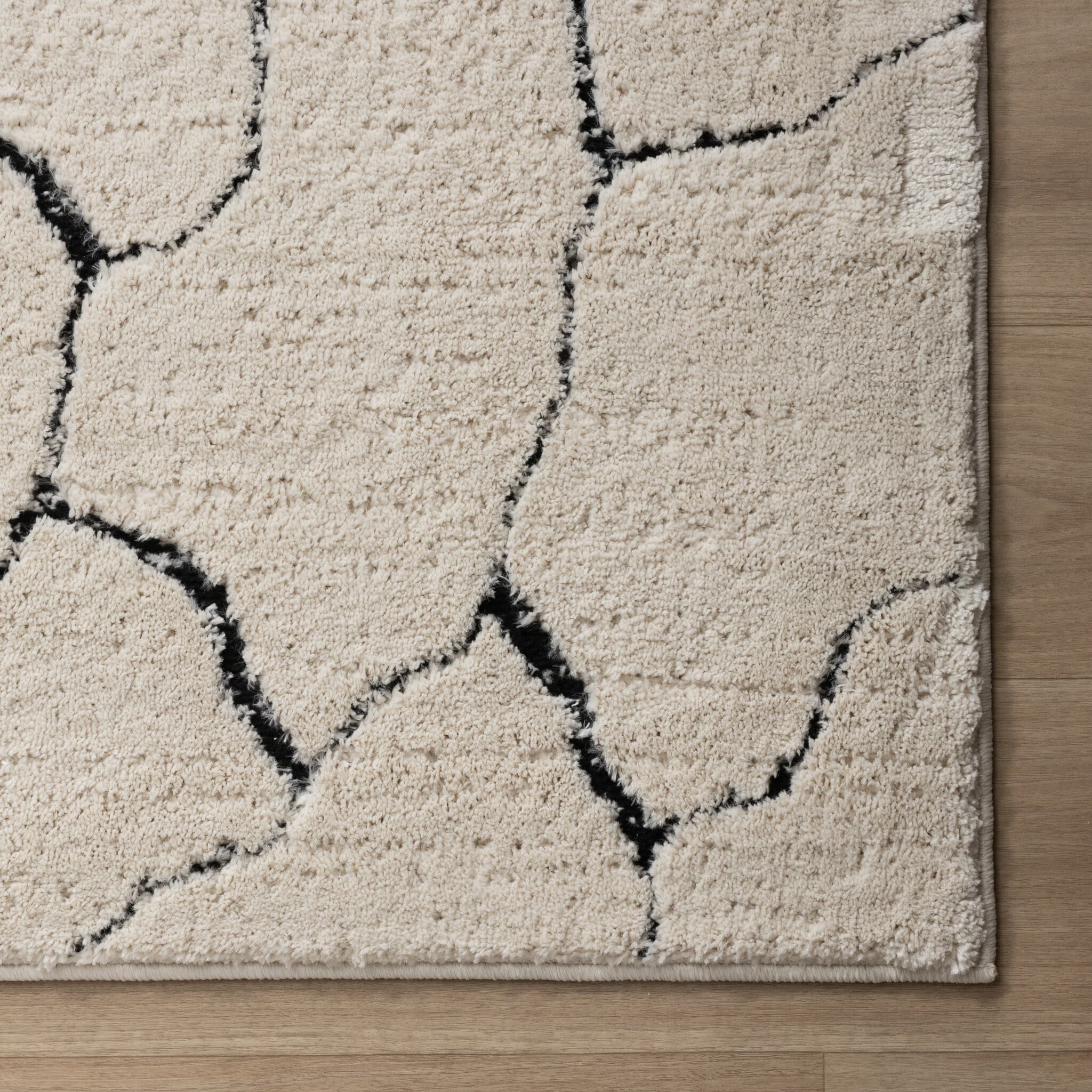 Scandinavian Rug - Yune Stone Cream/Black