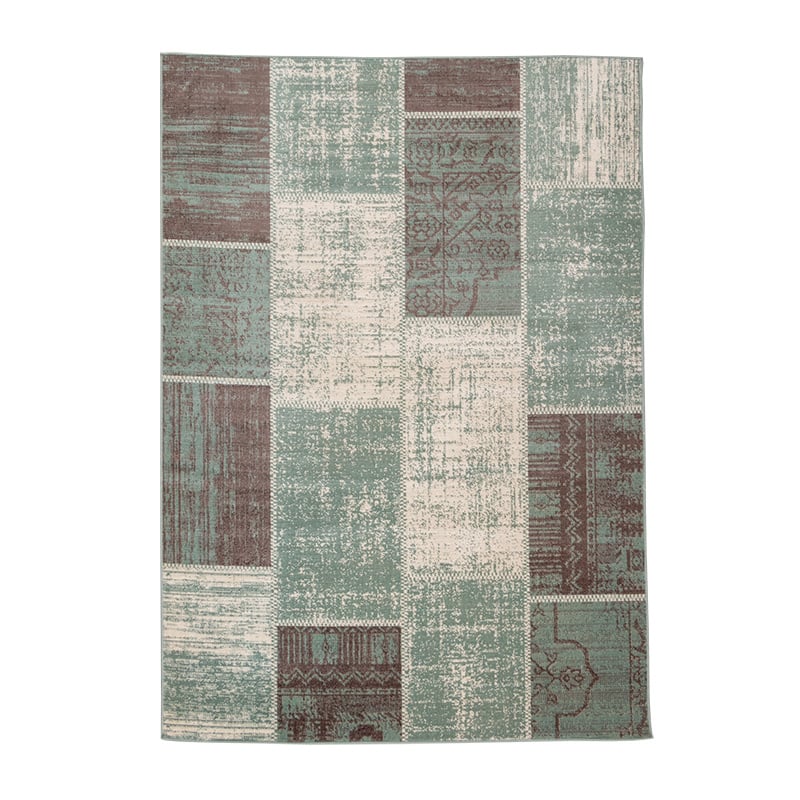 Patchwork Rug - Spring Green/Grey