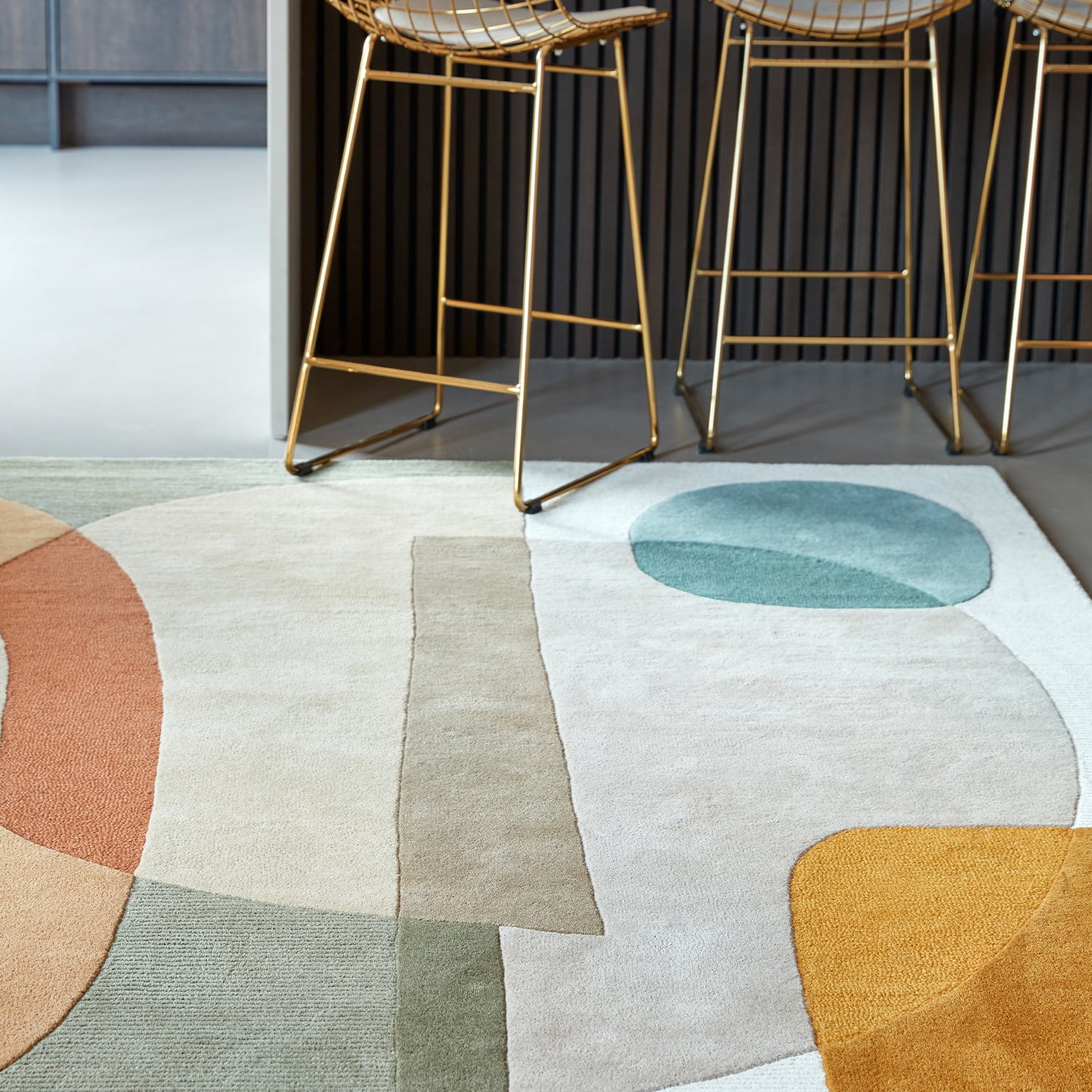 Wool floor rug - Urban Vibes Multicolor 060
