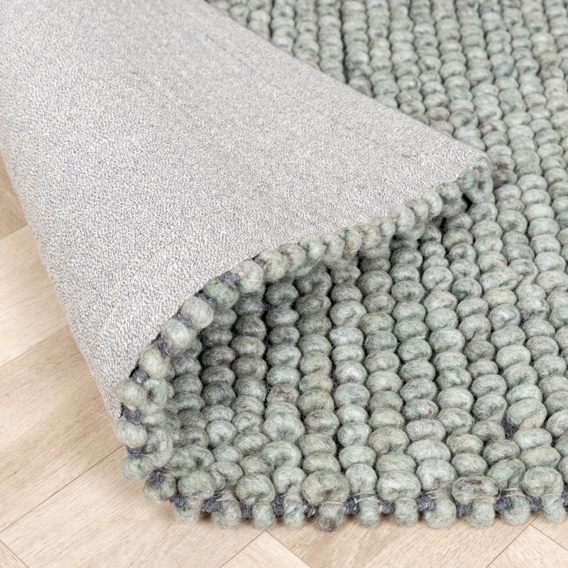 Wool Rug - Luminous Green/Grey