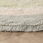 Oval washable children's rug - Milo Green