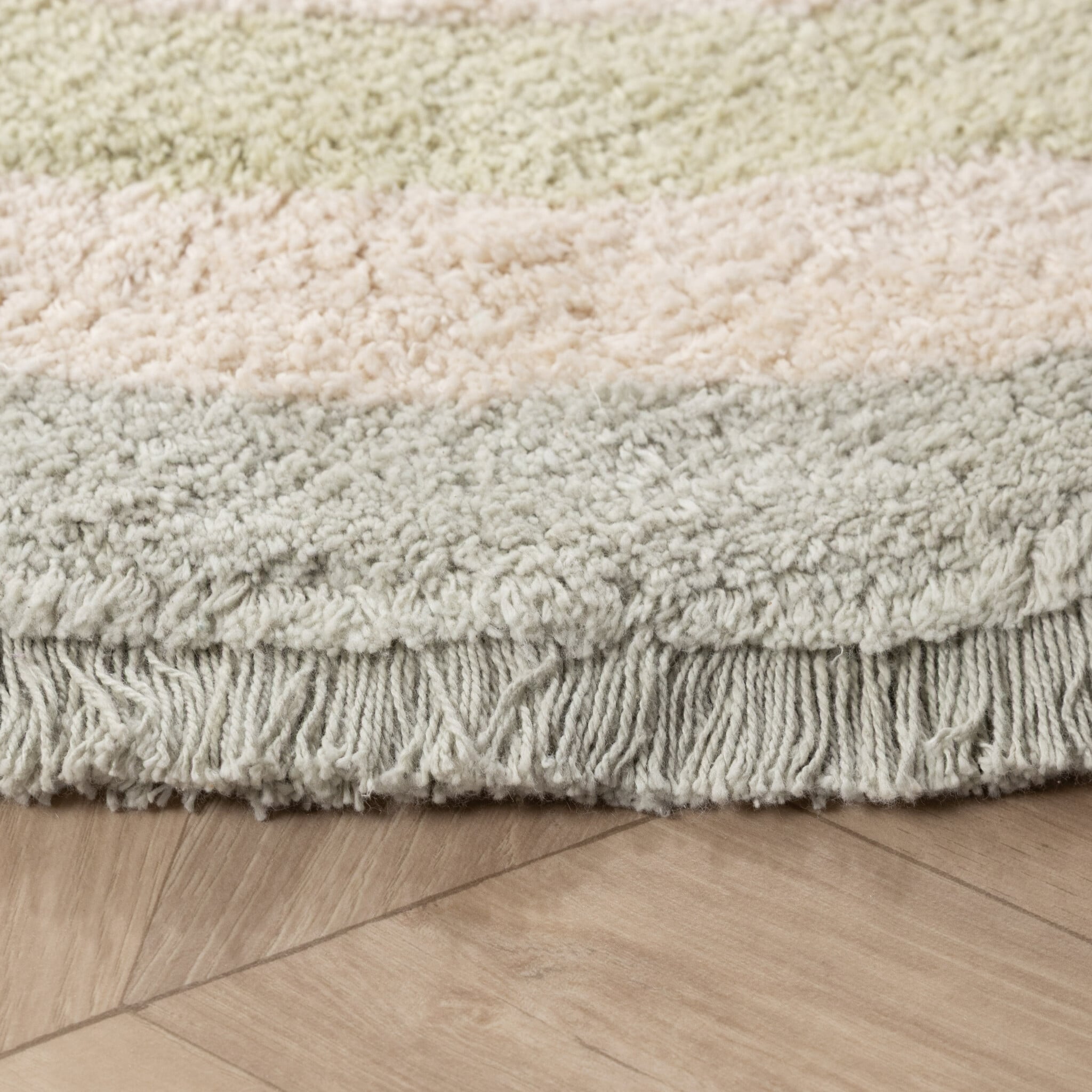 Oval washable children's rug - Milo Green
