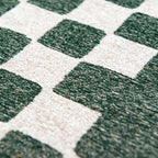 Retro floor rug - Chess Deep Green 9339